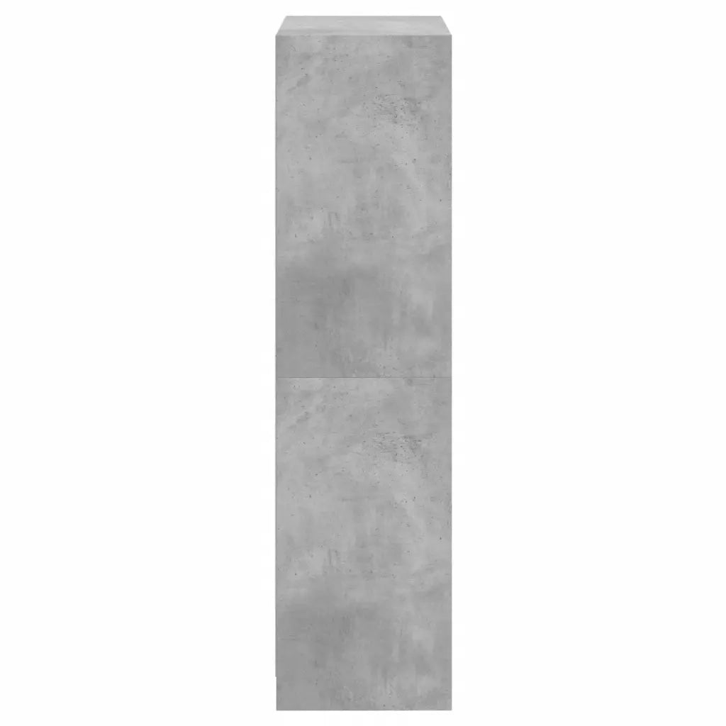 Credenza con Ante Grigio Cemento 68x37x142 cm Legno Multistrato 3295867