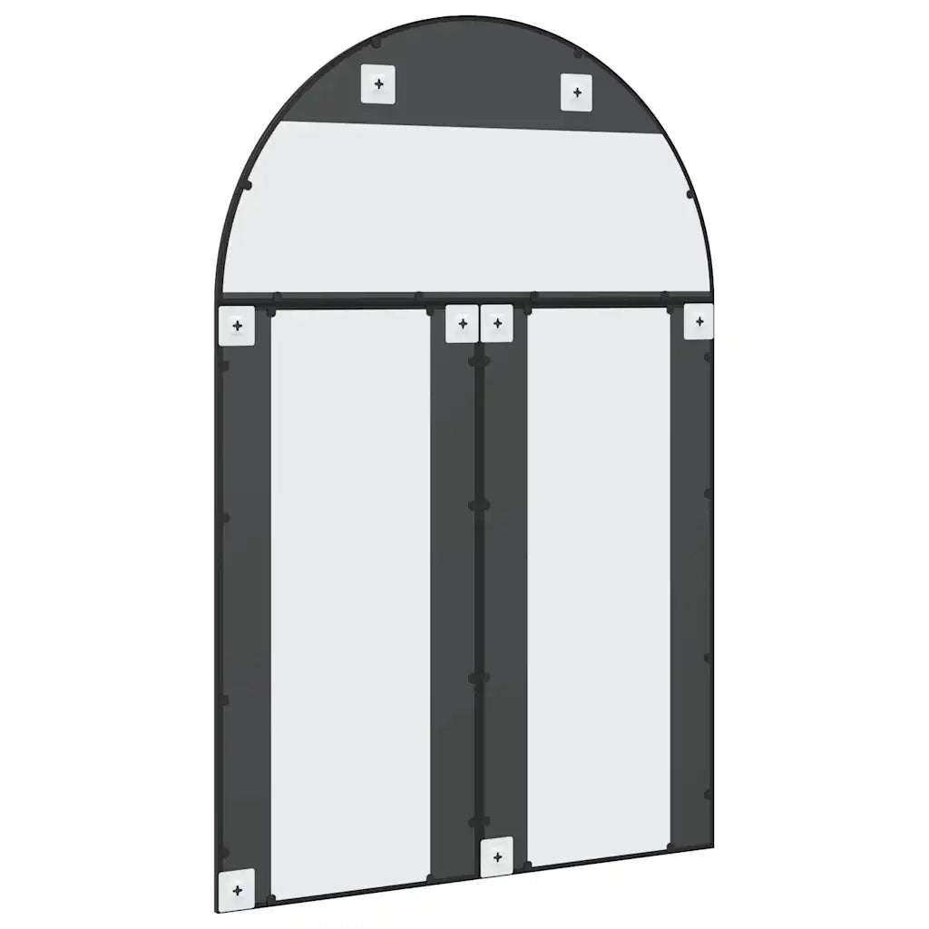 Specchio da Parete | Specchio decorativo Nero 100x150 cm Arco in Ferro