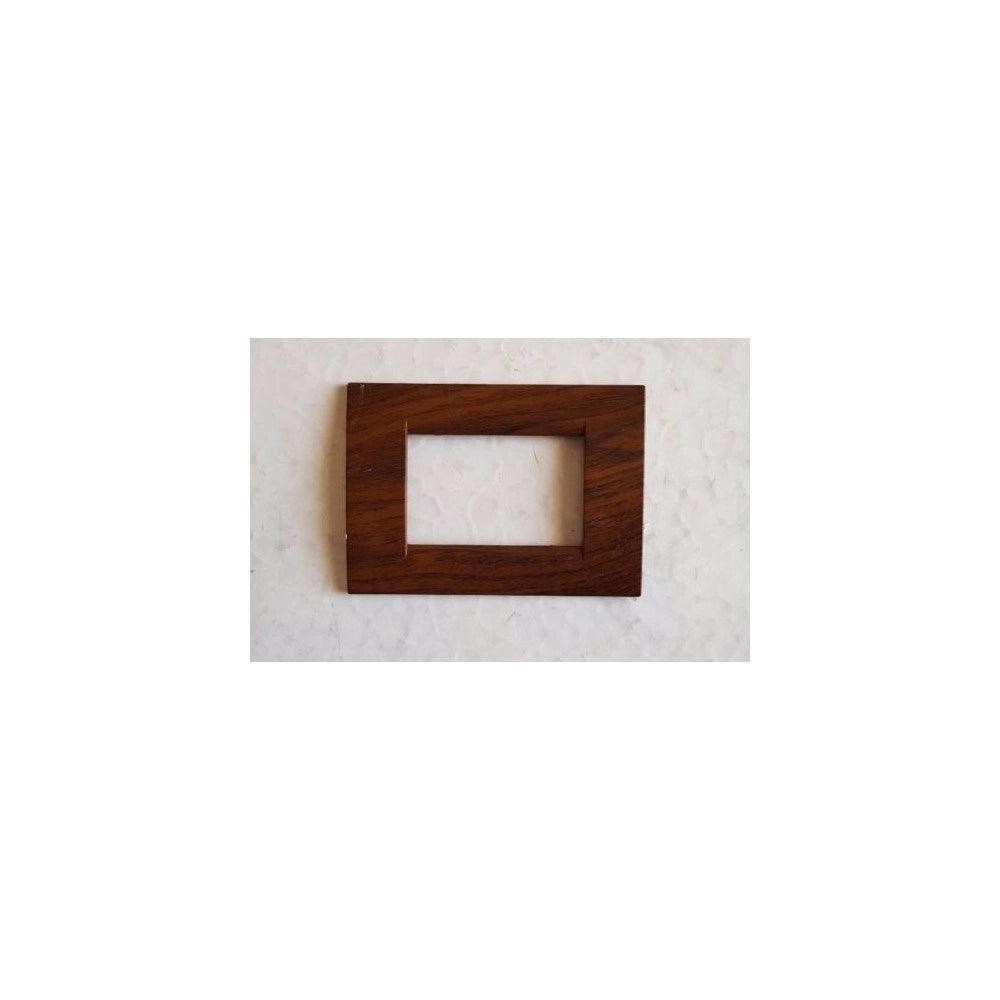 Trade Shop - Placca Placche Placchete Compatibili Living Light In Abs 3 4 7 Posti Colorate - Legno Scuro -4 Fori     -
