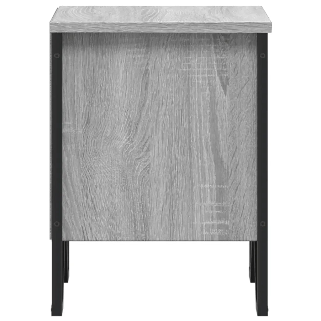 Comodini Grigio Sonoma 2pz-Set di 2 Tavolino da notte 40x30x40 cm in Truciolato