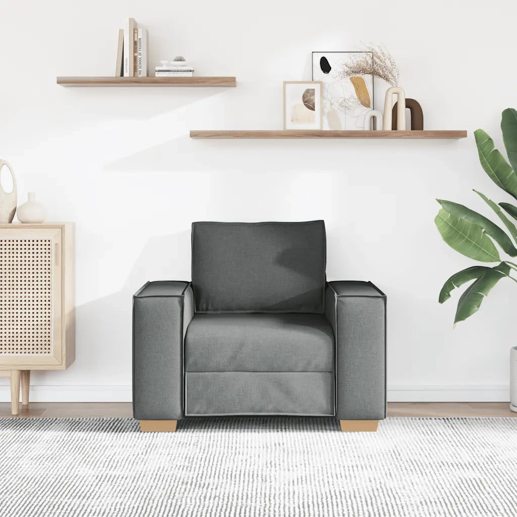Poltrona-Divano Sedia-Sofa-Divanetto Grigio Scuro 60 cm Tessuto