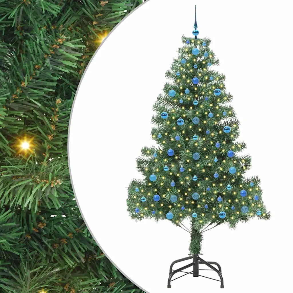 Albero di Natale | Decorazioni natalizie con 300 LED con supporto Verde 210 cm PVC