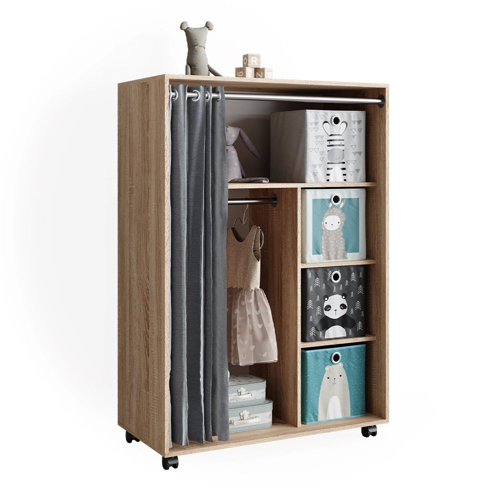 Vicco Armadio multifunzione Sonoma 100 x 146.6 cm con box pieghevole