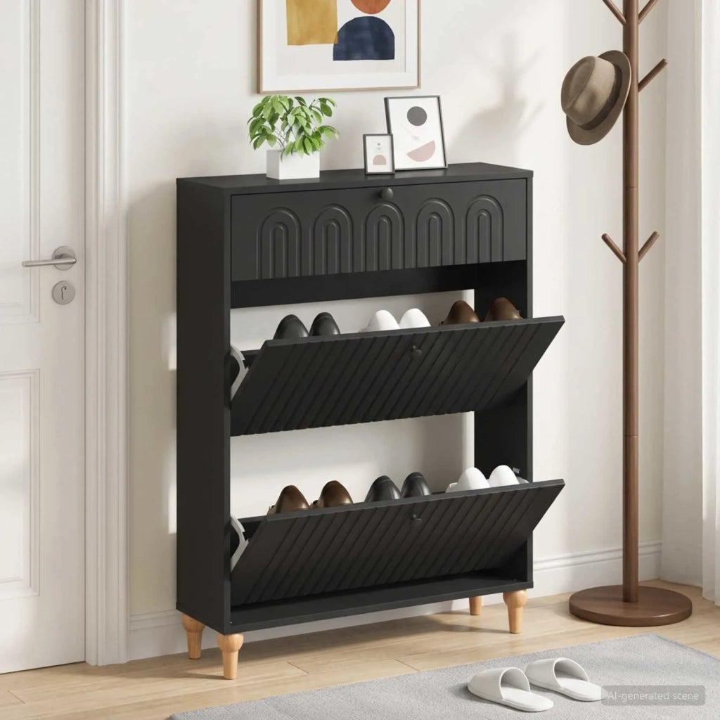 Mobile per scarpe ALKMAAR 78 x 24 x 103 cm Legno ingegnerizzato 896216
