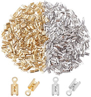 Connettori a Crimp per Collane e Pendenti - Platino e Oro - Adatti per Catene e Hanger