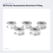 Set di ingranaggi in alluminio - 5 pezzi - 2GT denti - Adatto per stampante 3D - Finitura di alta qualità - Diverse misure