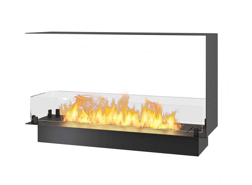 Camino a Bioetanolo da Incasso 100x30x60 cm Infire U1000 Slim Nero