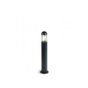 Palo Da Esterno H75Cm Moderno Torch Alluminio E Vetro Grigio 1 Luce E27