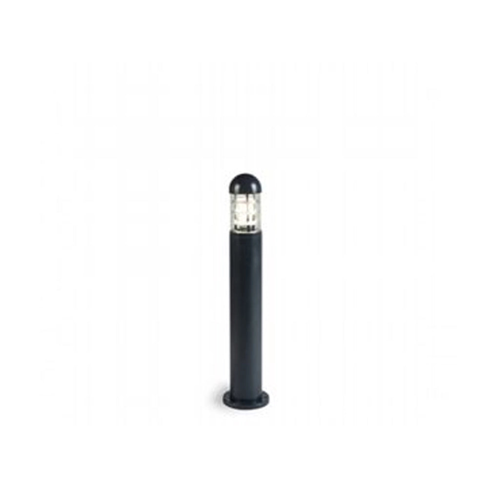 Palo Da Esterno H75Cm Moderno Torch Alluminio E Vetro Grigio 1 Luce E27