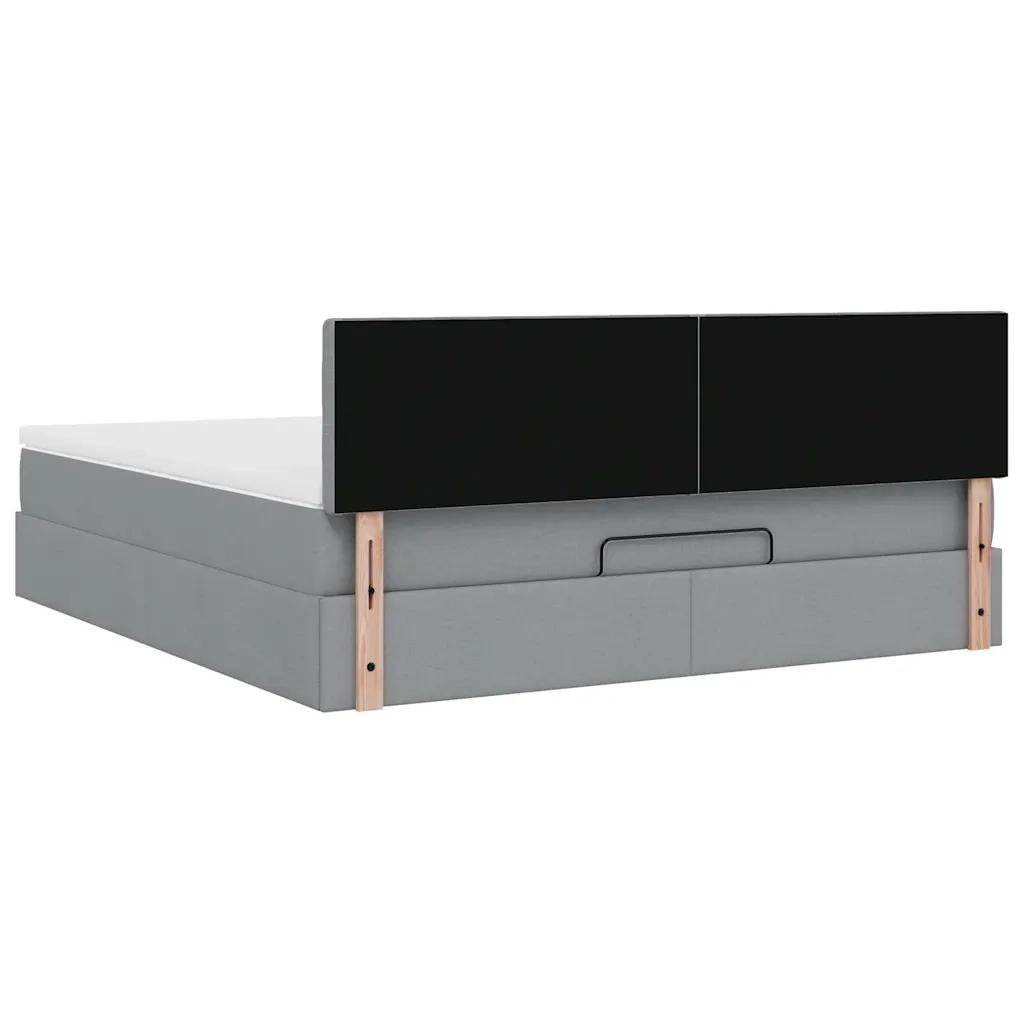 Struttura Letto Pouf con Materasso 180x200 cm in Tessuto 3311643