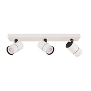 Plafoniera Italux Laconi barra 3xGU10 bianco/nero moderna