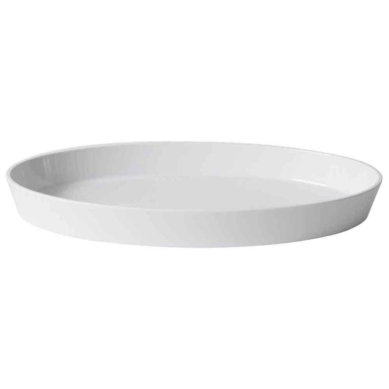 Vassoio Ovale Fondo Cm42x24 Bianco Melamina Bianco