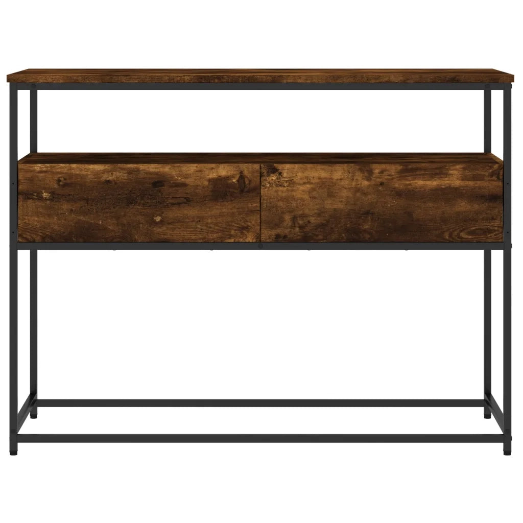 Tavolino Consolle | Tavolo d'Ingresso Rovere Fumo 100x40x75 cm in Legno Multistrato