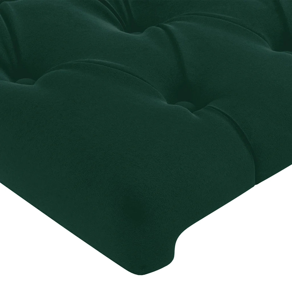 Testiera a LED Verde Scuro 147x16x78/88 cm in Velluto 3123623