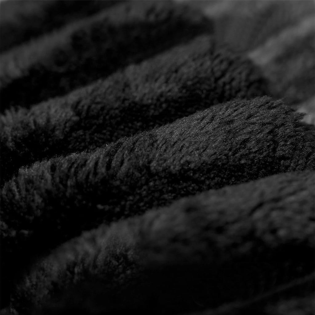 Divano convertibile a sinistra con imbottitura in schiuma e tessuto in velluto a coste nero facile da montare