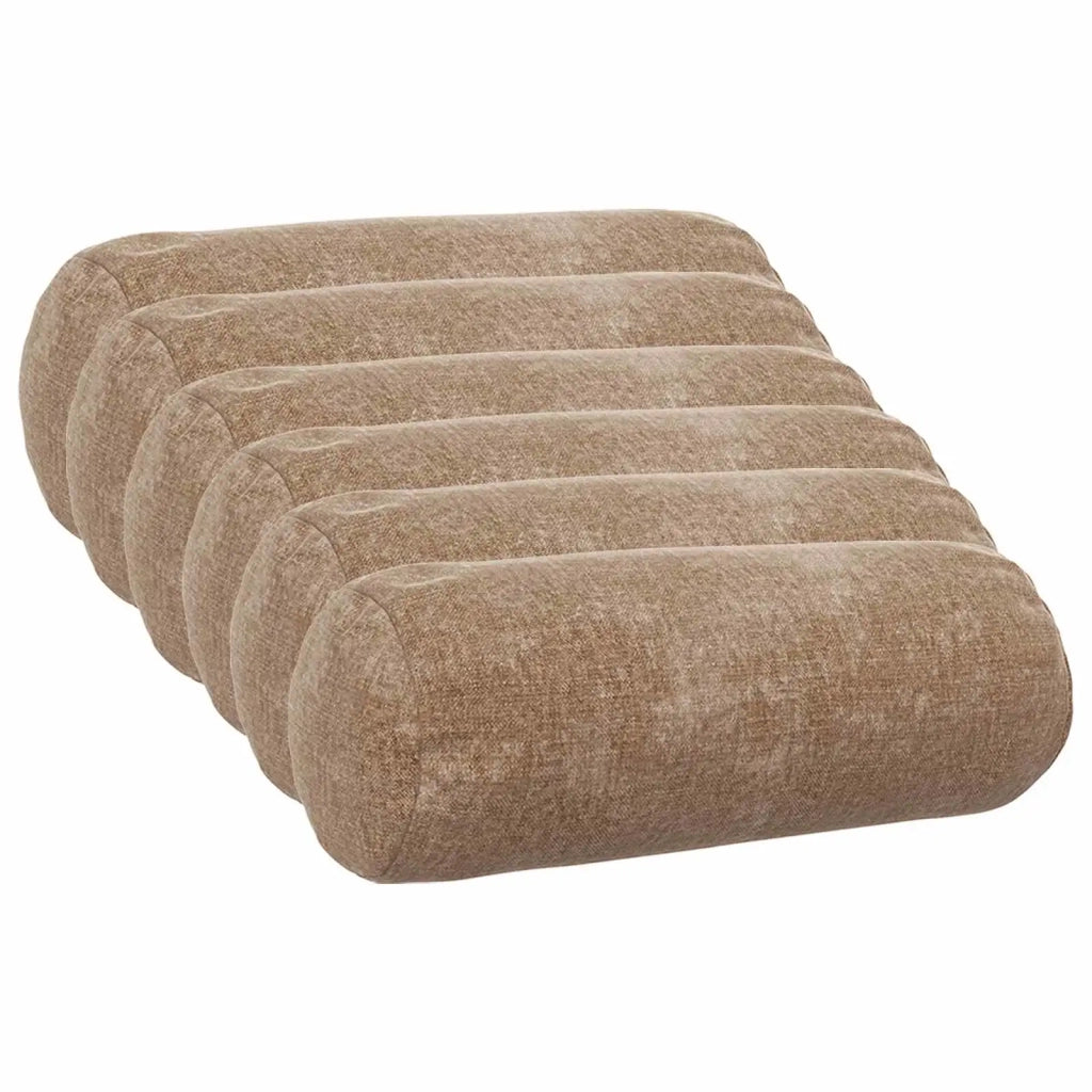 Federa 6 pcs HEERLEN Marrone Ø 15 x 40 cm Tessuto Chenille 923290