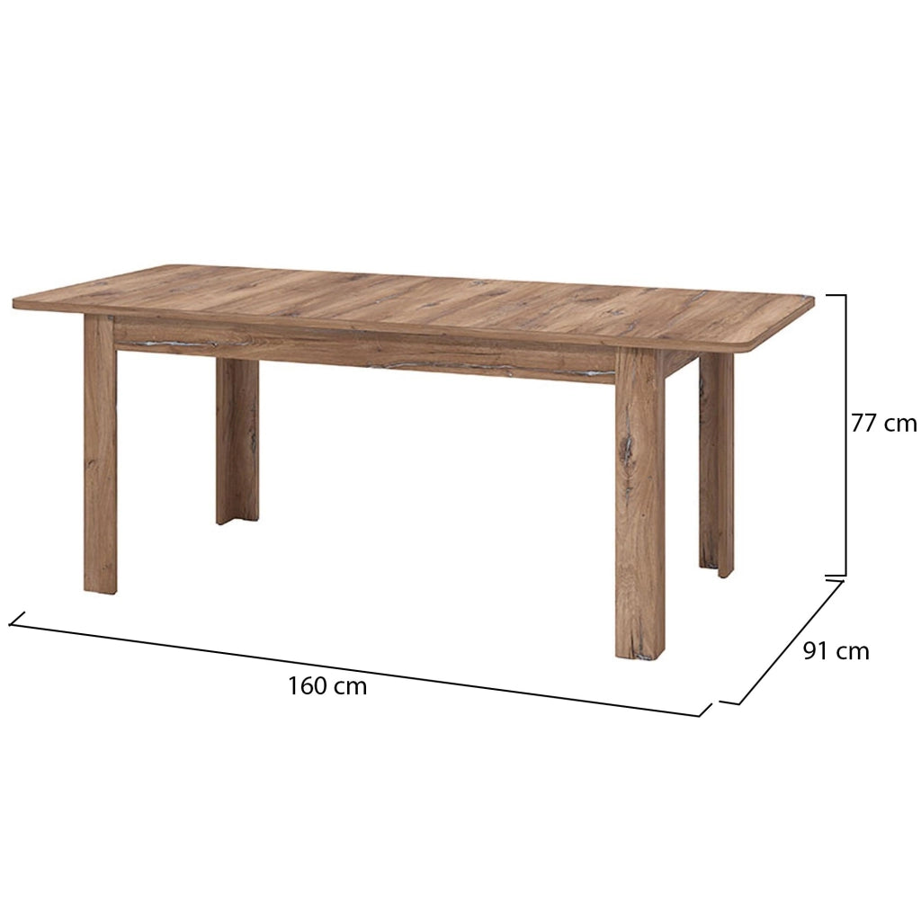 Colosimi, Tavolo Allungabile 8 Posti, 160x91x77h cm Marrone Noce