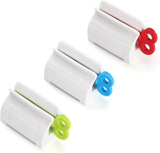Set di 3 strumenti per la cura dei denti, composto da un raccordo tubolare e un supporto da bagno