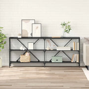 Tavolo consolle Rovere Nero 180 x 30 x 75 cm Legno multistrato 881907