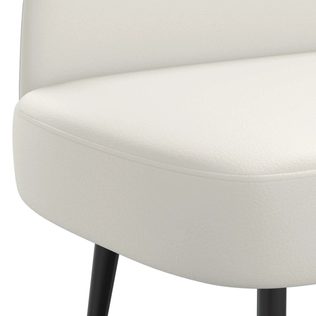 Panchina imbottita con schienale Bianco 110 x 60 x 76 cm 42040806