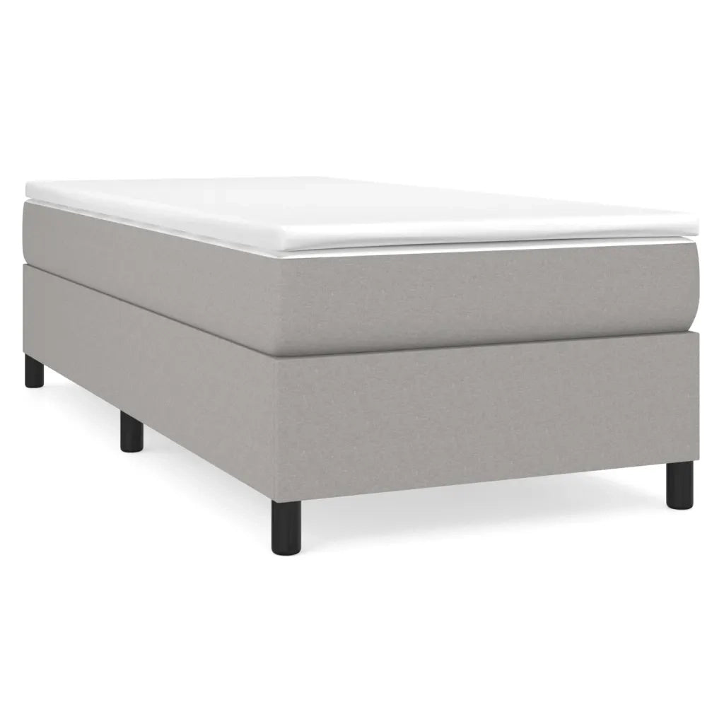 Struttura Letto a Rete a Molle-Giroletto Grigio Chiaro 80x200 cm Tessuto 418640