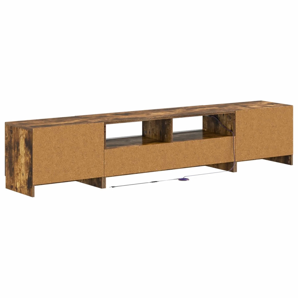 Mobile TV LED a 5 pezzi Rovere Fumo Legno ingegnerizzato 3417007