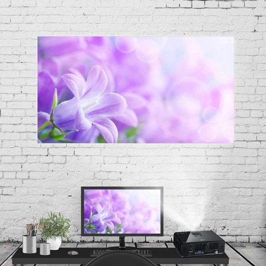 Schermo 4K HD Portatile - 60 pollici - Opvouabile - Adatto per uso interno ed esterno - Realizzato in Poliestere