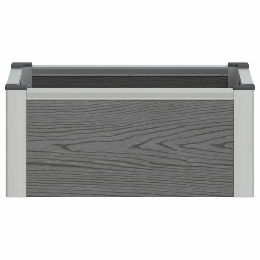 Fioriere | Cassetta per fiori | Letto rialzato da giardino Grigio 50 x 30 x 22 cm