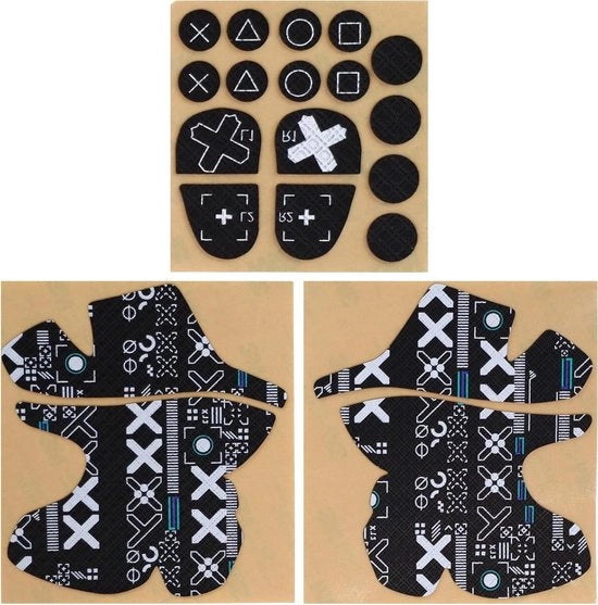 Accessori per controller PS5, nero, anti-slip, assorbimento sudore, pattini in gomma - per migliorare la presa e proteggere il tuo controller PS5.