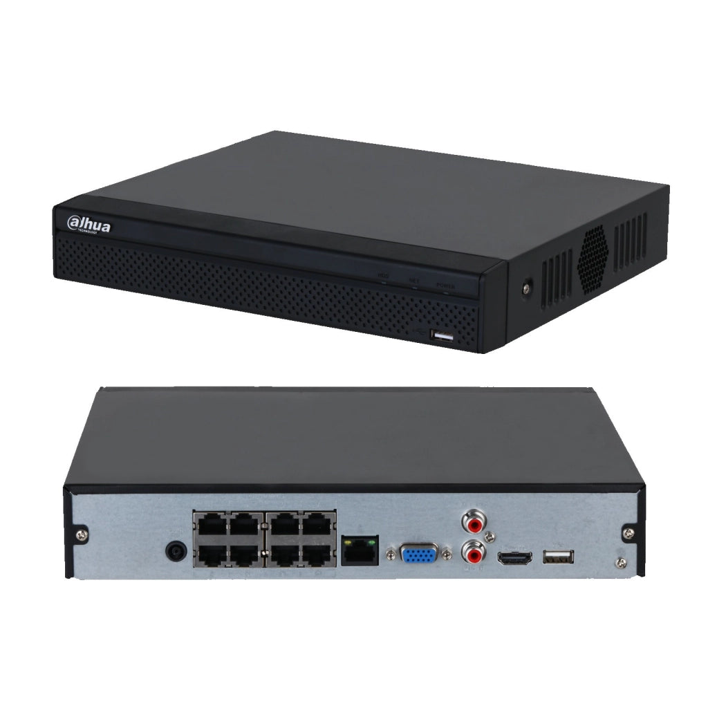 Dahua Nvr 8Ch PoE Wizsense AI by camera NVR2108HS-8P-S3