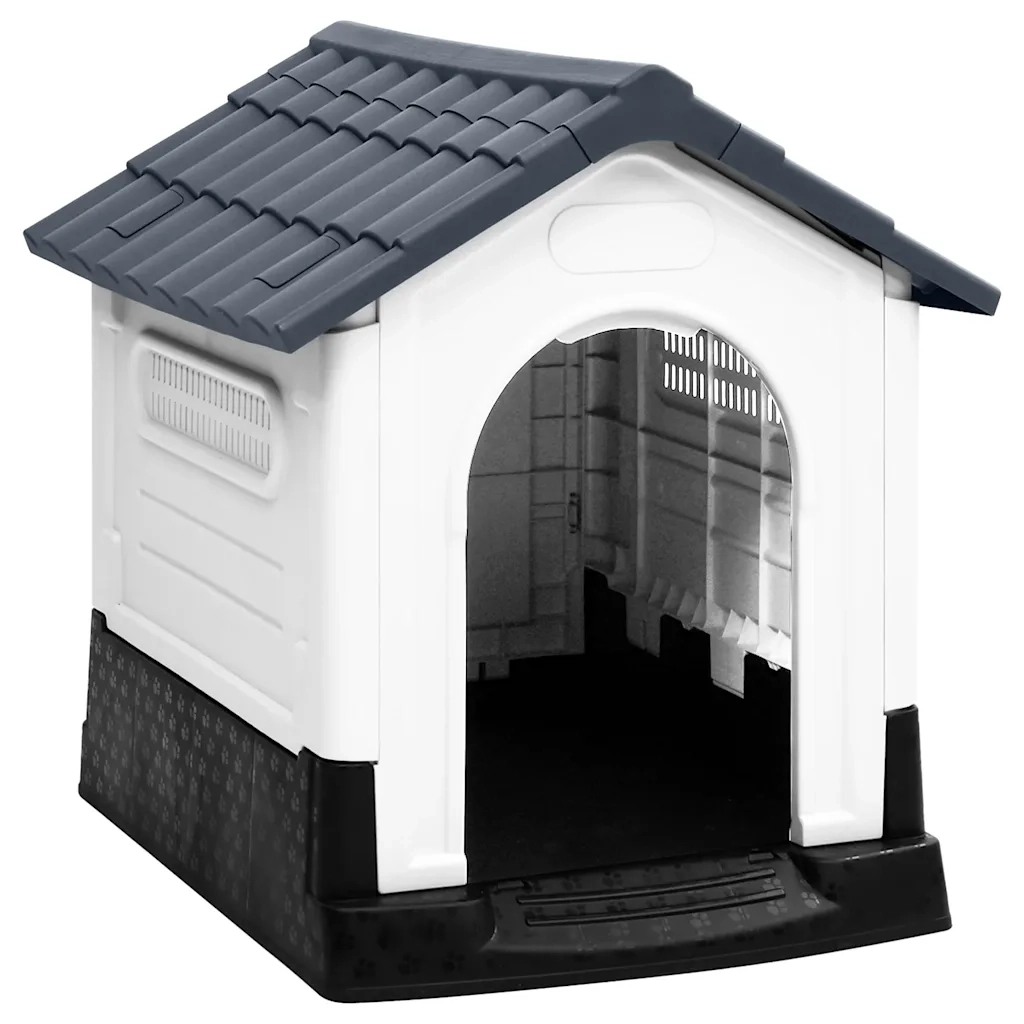 Casetta per Cani Grigia 57x68x66 cm in Polipropilene cod mxl 65722