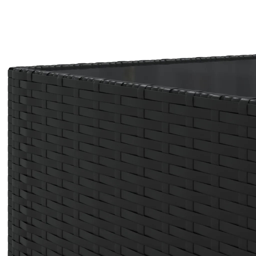 Set Mobili da Giardino con Cuscini 8 pz Nero in Polyrattan 3308032