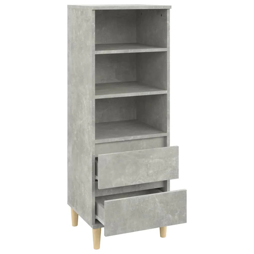 Buffet credenza cassettiera mobiletto mobile contenitore organizer cucina soggiorno salotto alto 40 x 36 x 110 cm legno ingegnerizzato grigio 02_0034433
