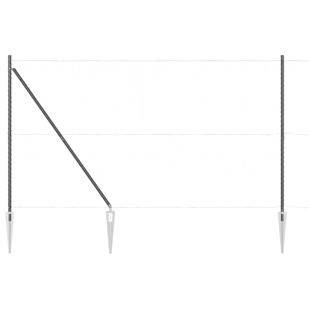 Palo della recinzione 52 pcs Grigio 3,2 x 3,2 x 215 cm 3350196