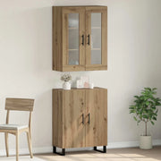 Credenza 2 pz-Set di 2 Buffet-Armadio da cucina rovere artigianale Legno multistrato 657312