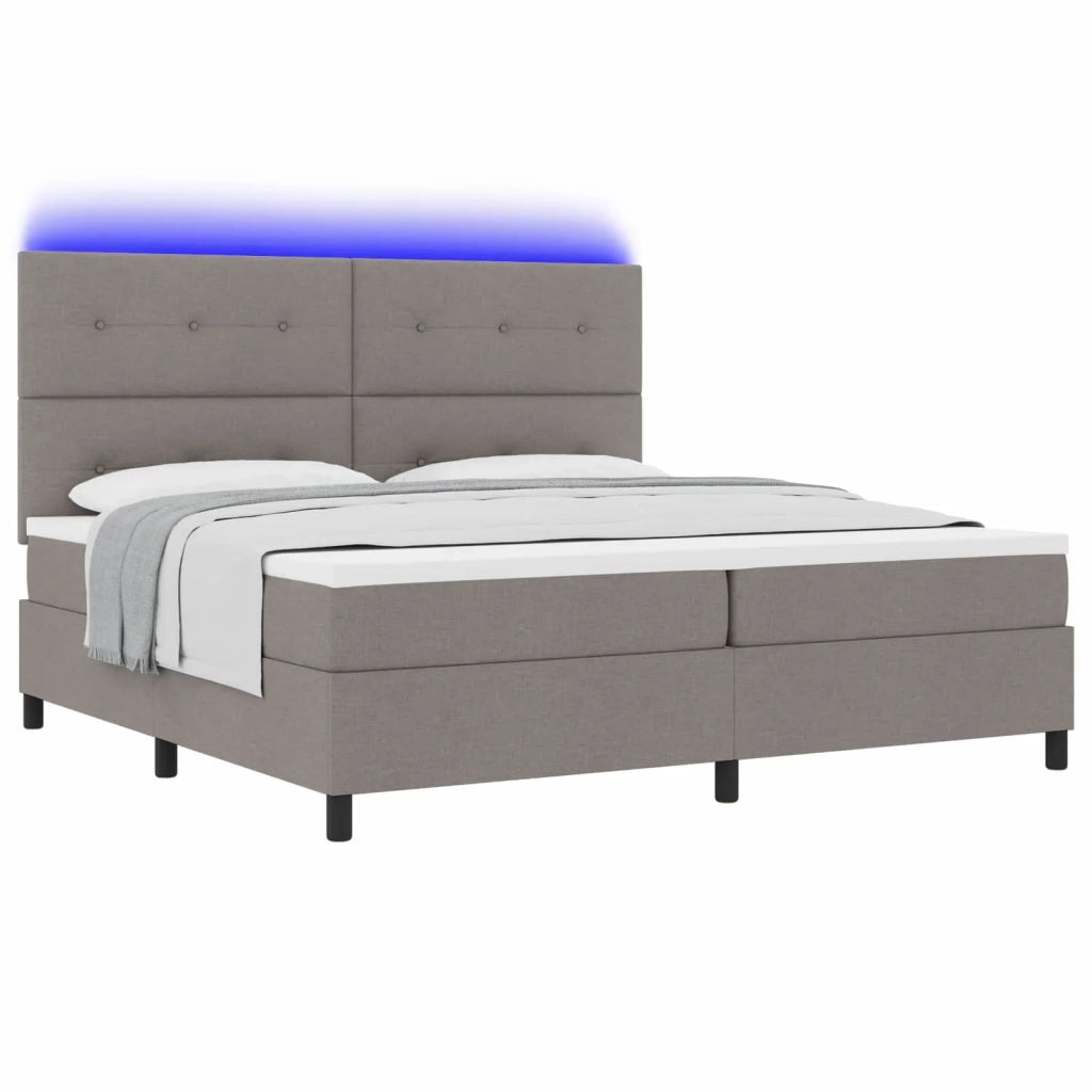 Letto a molle con materasso con led Talpa 200 x 200 cm Tessuto 3342897