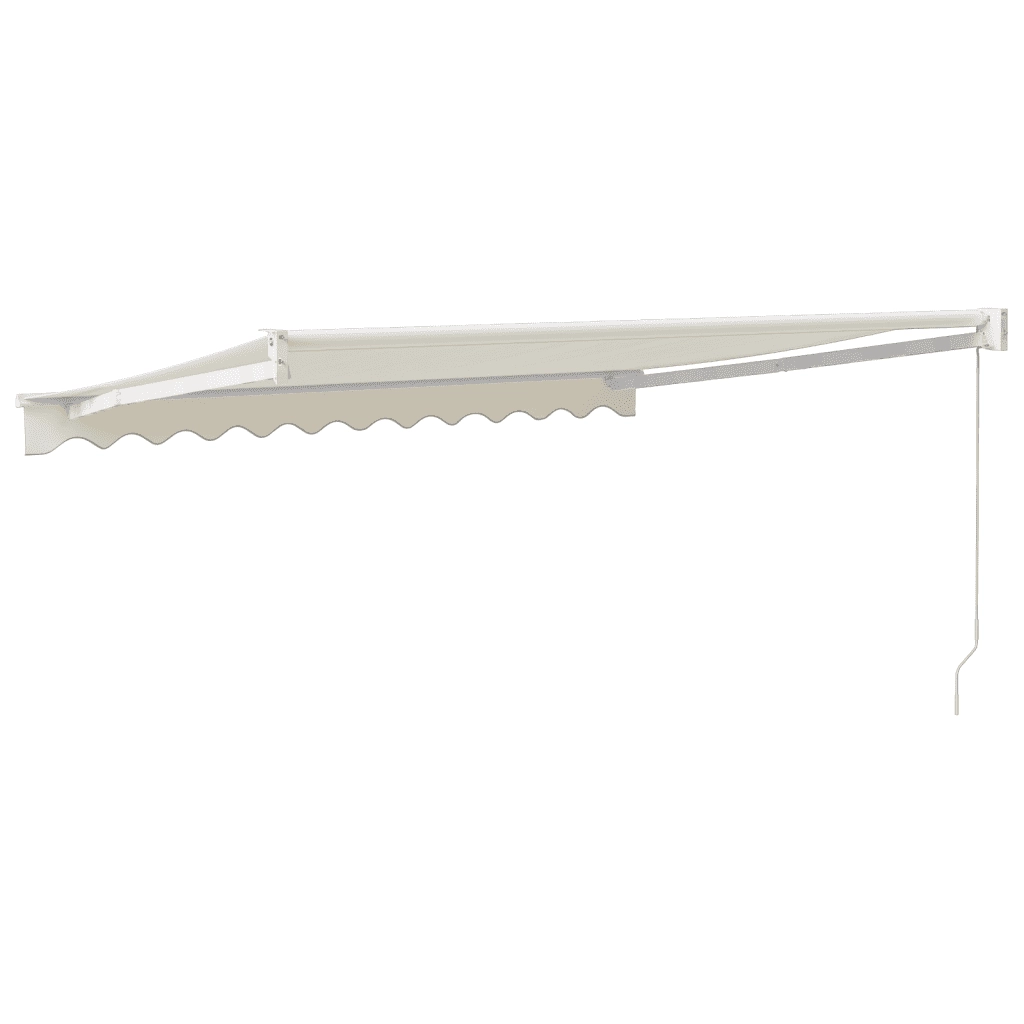 Tenda da Sole Retrattile Crema 3,5x2,5 m in Tessuto e Alluminio