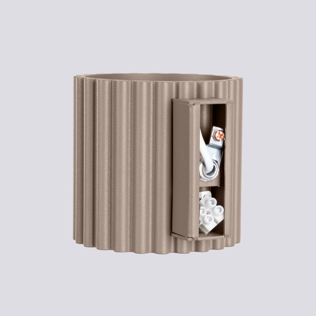 Applique taupe tubo rigato 10cm su-giù G9 VISTAO PureLume
