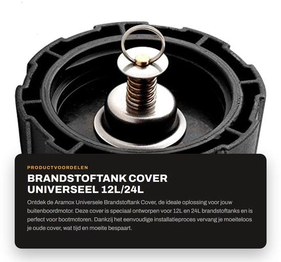 Copertura del serbatoio di combustibile universale - Adatto per 12L/24L - Per motori fuoribordi - Facile da installare - Alta qualità - Salva tempo e denaro - Coperchio del serbatoio