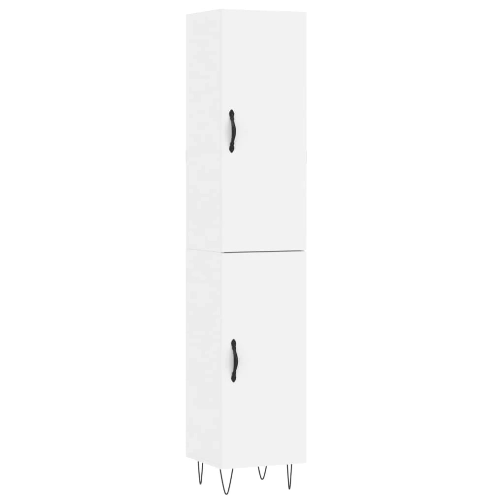 Buffet credenza cassettiera mobiletto mobile contenitore organizer cucina soggiorno salotto alto 34,5 x 34 x 180 cm legno ingegnerizzato bianco 02_0032299