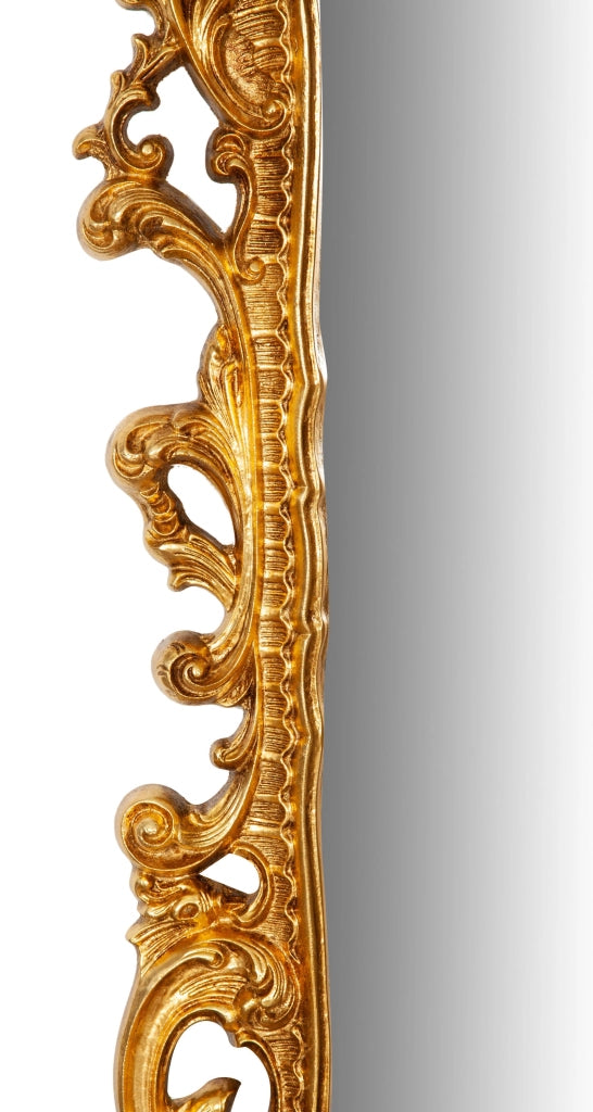 Biscottini SPECCHIERA DA PARETE IN LEGNO FINITURA FOGLIA ORO ANTICATO MADE IN ITALY