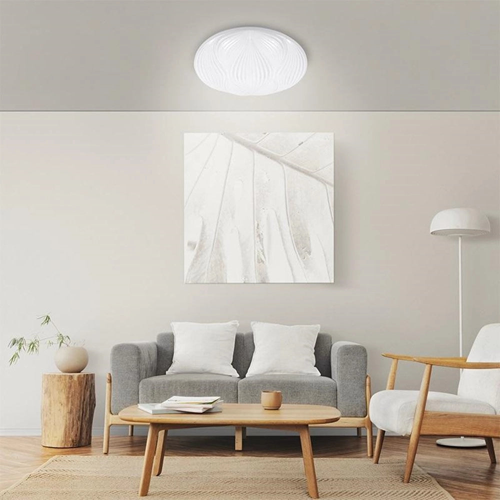 Trade Shop - Plafoniera Lampada Soffitto Decorata Bianco Led 45w Luce Fredda 6500k Ip20 97485 -