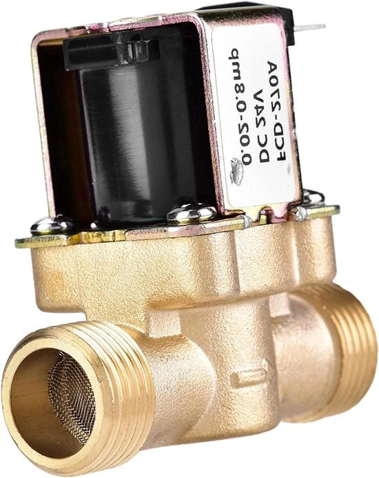 Valvola magnetica elettrica G1/2 DC 24V per regolazione dell'acqua e costruzione in rame