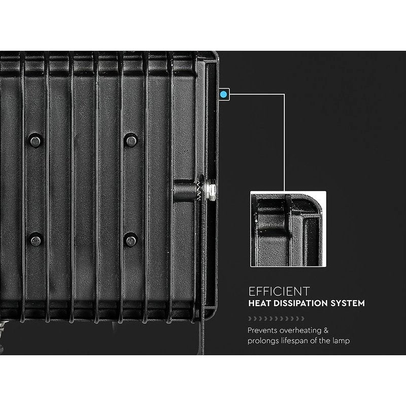 Faro Led Flood Light 20W Carcassa Nera IP65 Caldo 3000K Super Slim SKU-215946