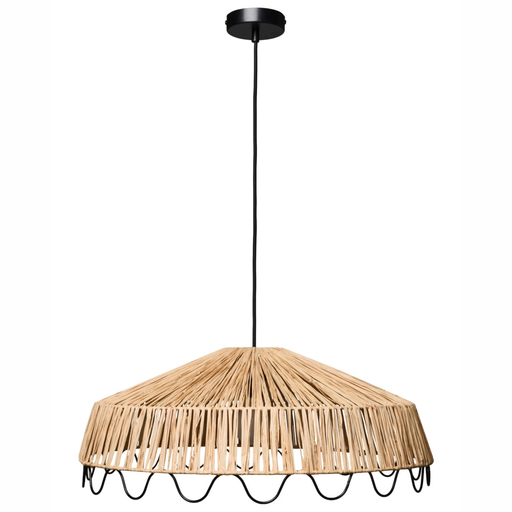 Lampada a sospensione in rattan e rafia naturale Lampada da soffitto Sala da pranzo Soggiorno Stile boho Tessuta a mano