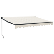 Tenda da Sole | Tenda parasole Retrattile Crema 3,5x2,5 m in Tessuto e Alluminio