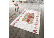 Tappeto Antiscivolo In Stampa Digitale Linea Pensieri Delicati Dis. New Orsetti - 115x168 - Rosso