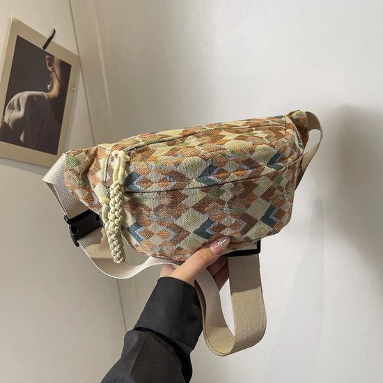 Borsa da braccio per donna e uomo - Tendenza kaki scuro