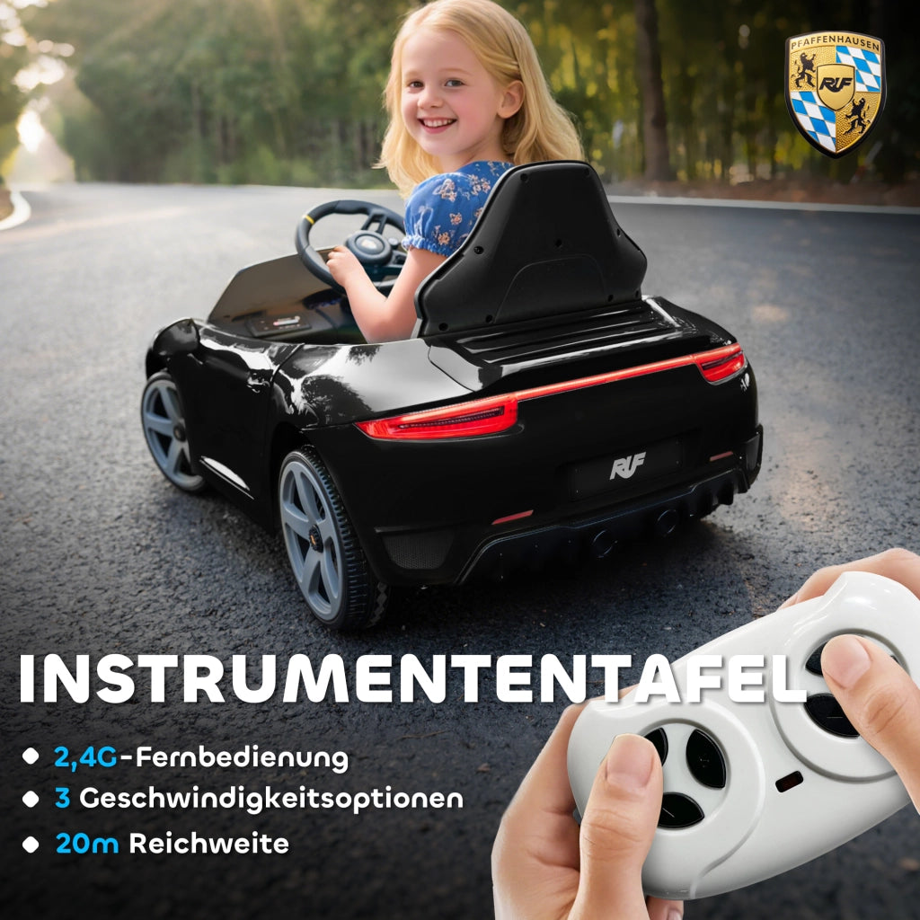 Auto Elettrica per Bambini con Telecomando ¨C Xylo ¨C Musica USB Cintura Sicurezza 3-5 Anni Nero