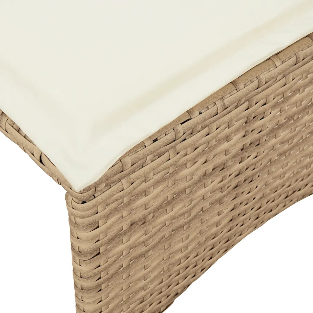 vidaXL Set da Pranzo da Giardino 3 pz con Cuscini Beige in Polyrattan